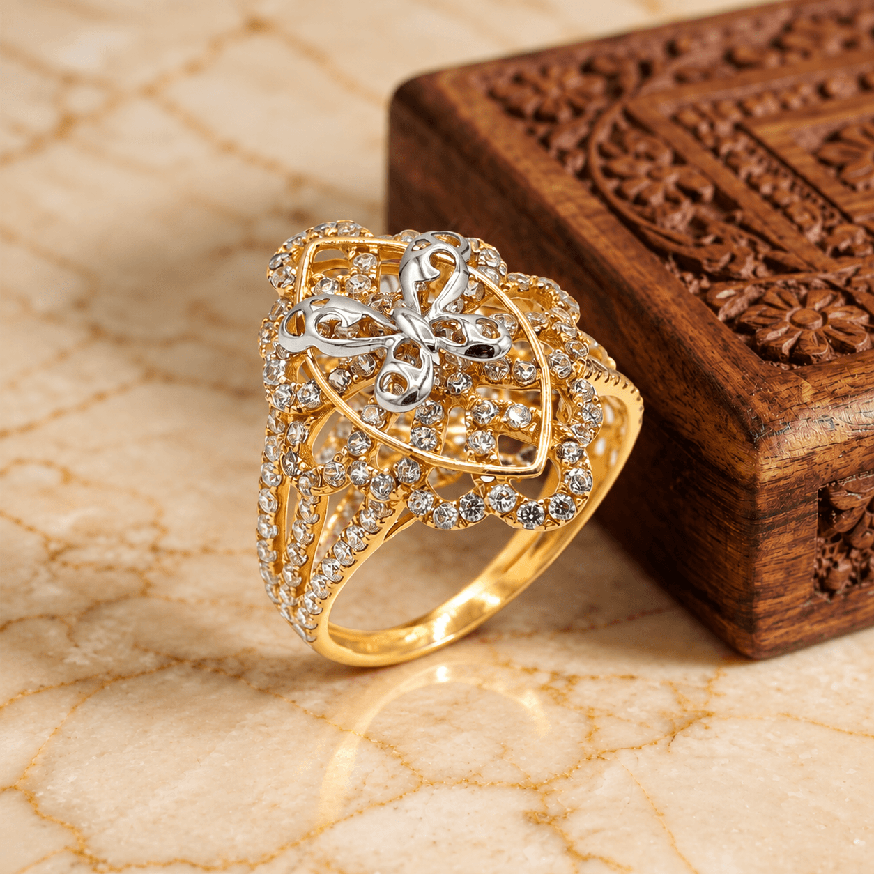 Ornate Filigree & Statement Gold Rings
